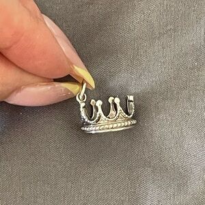 Tiffany crown charm silver